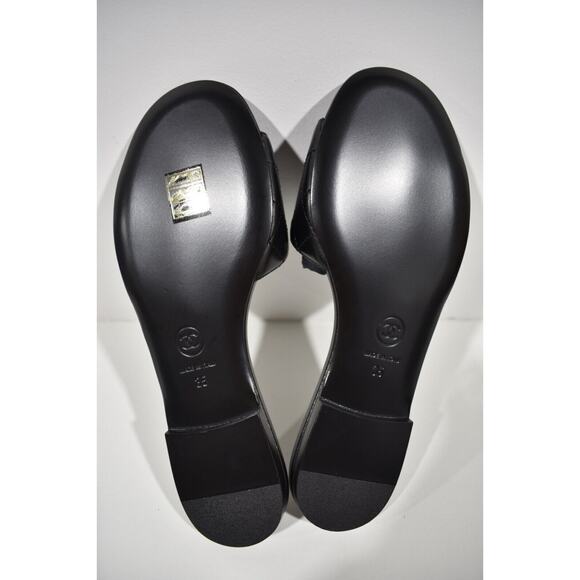 Chanel REV Black Turnlock Quilted Gold CC Logo Mules Slide Sandal Flop Flat 35 - Picture 12 of 12